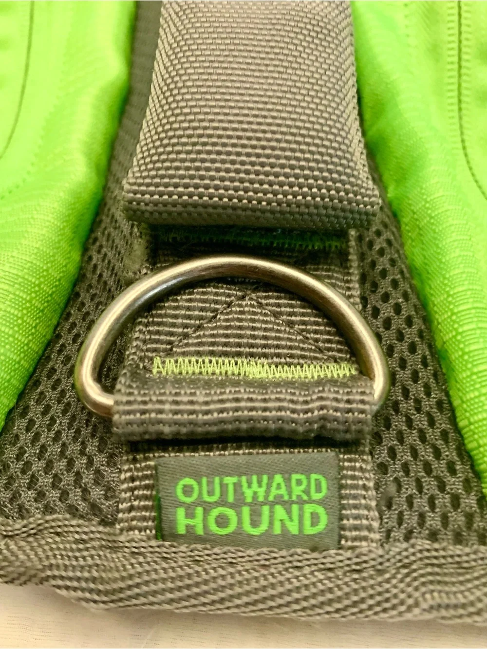 Dog Backpack Harness Hiking Saddlebag Outward Hound Zipper Pockets Green Large